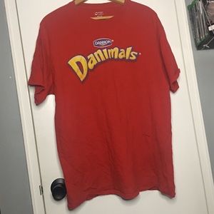 Dannon DANIMALS Yogurt Nostalgic Large Red Adult T-Shirt